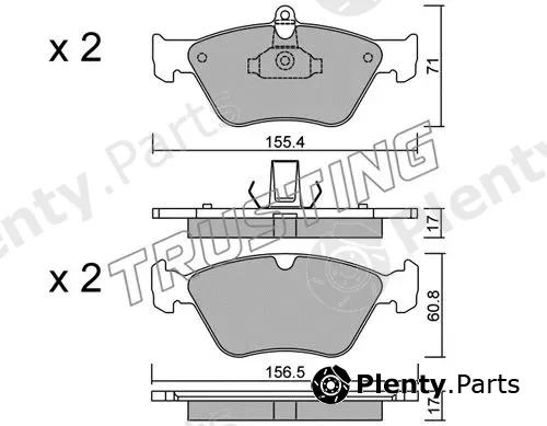 Trusting 130.0 — Brake Pad Set, disc brake
