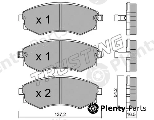 Trusting 534.0 — Brake Pad Set, disc brake