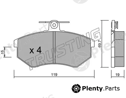 Trusting 151.0 — Brake Pad Set, disc brake