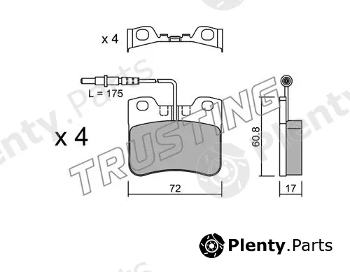 Trusting 062.0 — Brake Pad Set, disc brake
