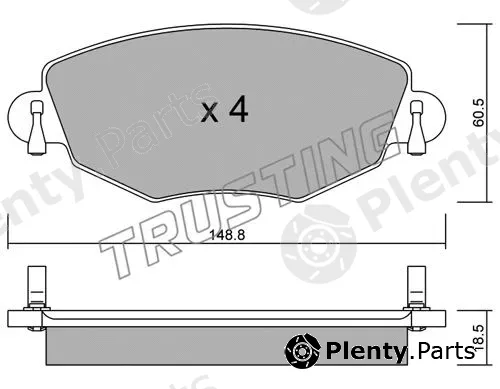 Trusting 327.0 — Brake Pad Set, disc brake