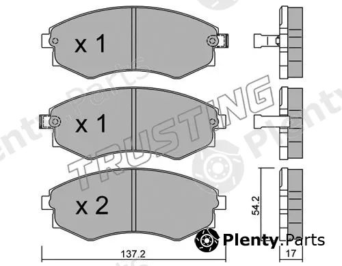 Trusting 195.0 — Brake Pad Set, disc brake
