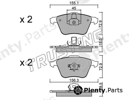 Trusting 565.3 — Brake Pad Set, disc brake