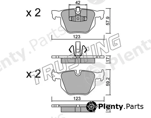 Trusting 659.0 — Brake Pad Set, disc brake