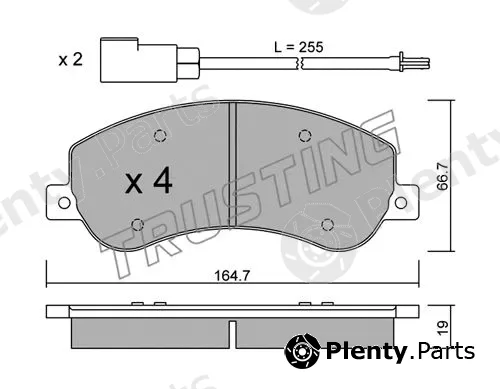 Trusting 696.0 — Brake Pad Set, disc brake