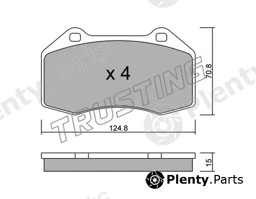 Trusting 667.0 — Brake Pad Set, disc brake