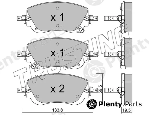 Trusting 1325.0 — Brake Pad Set, disc brake
