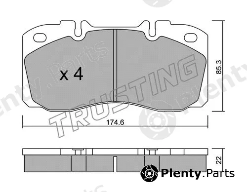 Trusting 277.0 — Brake Pad Set, disc brake
