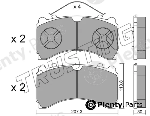 Trusting 951.0 — Brake Pad Set, disc brake