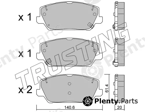 Trusting 1241.0 — Brake Pad Set, disc brake