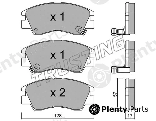 Trusting 117.0 — Brake Pad Set, disc brake