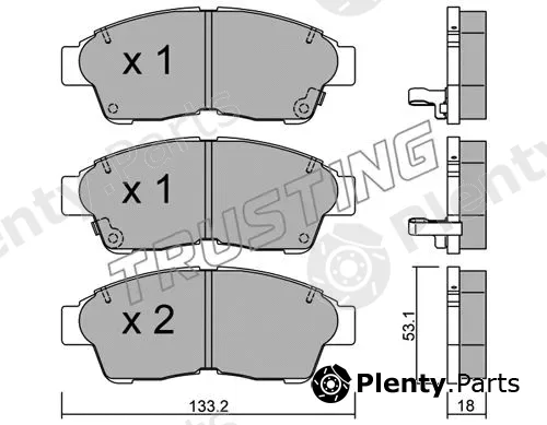 Trusting 152.0 — Brake Pad Set, disc brake
