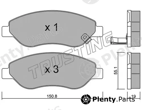 Trusting 793.0 — Brake Pad Set, disc brake