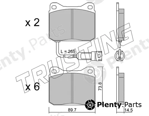 Trusting 1149.0 — Brake Pad Set, disc brake