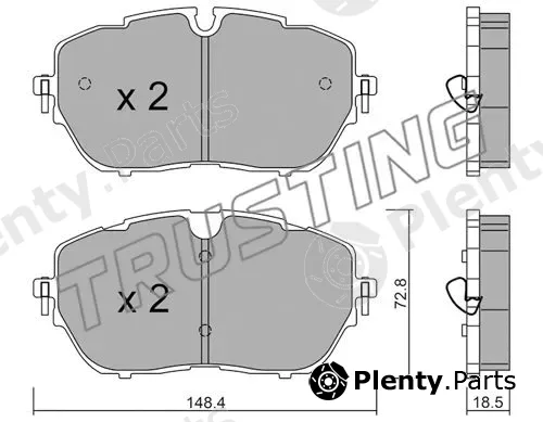 Trusting 1105.0 — Brake Pad Set, disc brake