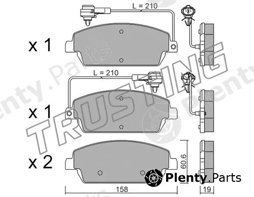 Trusting 1143.0 — Brake Pad Set, disc brake