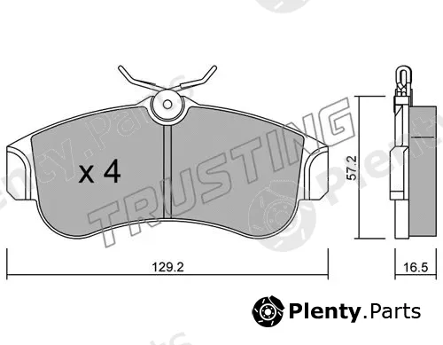 Trusting 125.0 — Brake Pad Set, disc brake