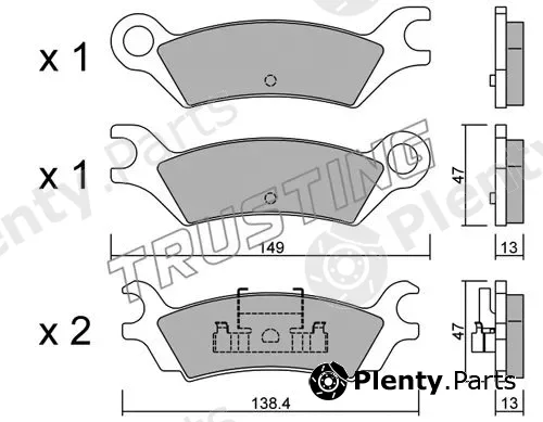 Trusting 486.0 — Brake Pad Set, disc brake