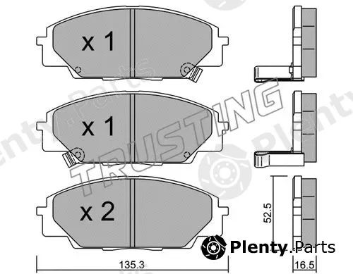 Trusting 450.0 — Brake Pad Set, disc brake