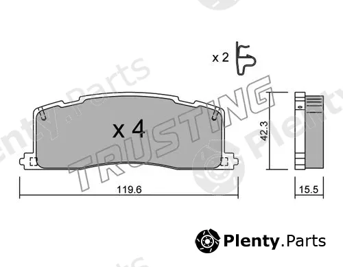 Trusting 441.0 — Brake Pad Set, disc brake