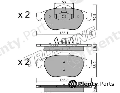Trusting 345.1 — Brake Pad Set, disc brake