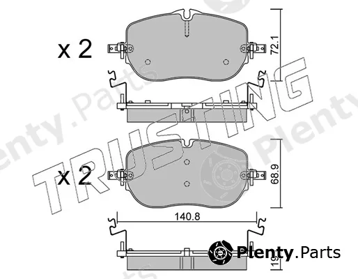 Trusting 1356.0 — Brake Pad Set, disc brake