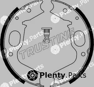 Trusting 064.176 — Brake Shoe Set, parking brake