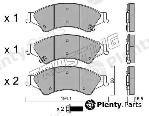 Trusting 987.0 — Brake Pad Set, disc brake