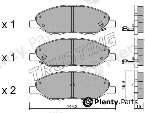 Trusting 827.0 — Brake Pad Set, disc brake
