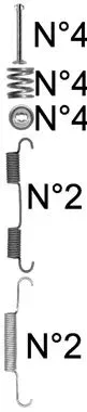 Trusting K437 — Accessory Kit, brake shoes