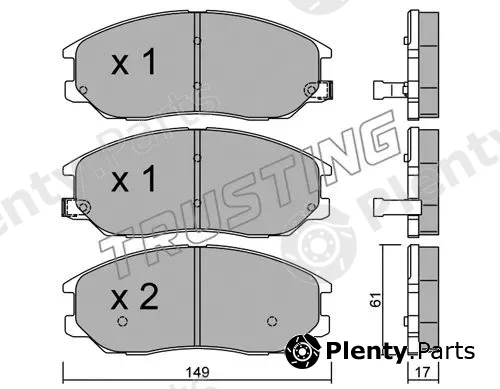 Trusting 649.0 — Brake Pad Set, disc brake