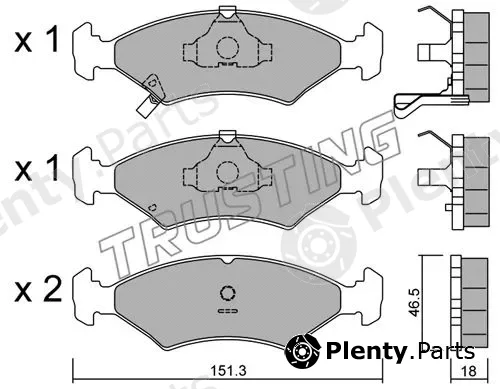 Trusting 129.0 — Brake Pad Set, disc brake