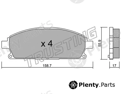 Trusting 421.0 — Brake Pad Set, disc brake