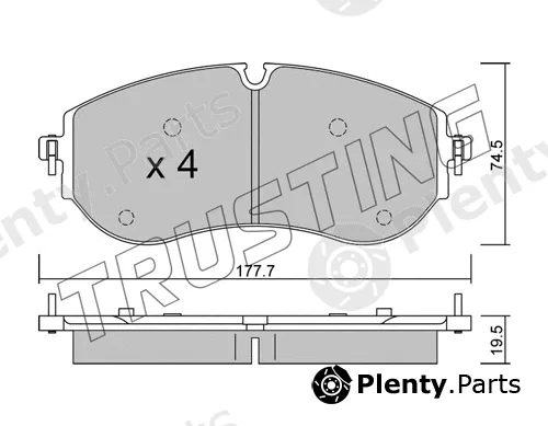 Trusting 1262.0 — Brake Pad Set, disc brake