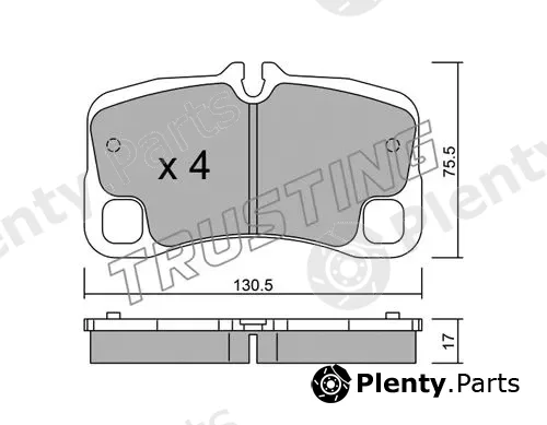 Trusting 1029.0 — Brake Pad Set, disc brake