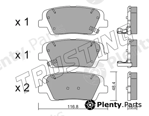 Trusting 918.0 — Brake Pad Set, disc brake