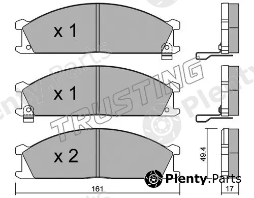 Trusting 109.1 — Brake Pad Set, disc brake