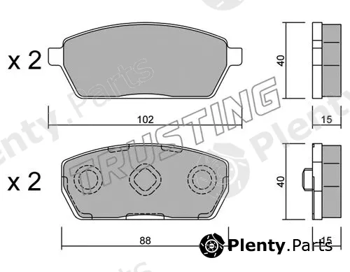Trusting 454.0 — Brake Pad Set, disc brake