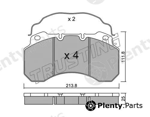 Trusting 604.0 — Brake Pad Set, disc brake