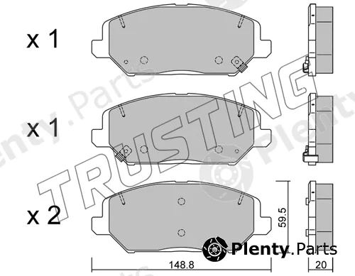 Trusting 1163.0 — Brake Pad Set, disc brake