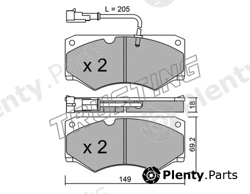 Trusting 016.7 — Brake Pad Set, disc brake