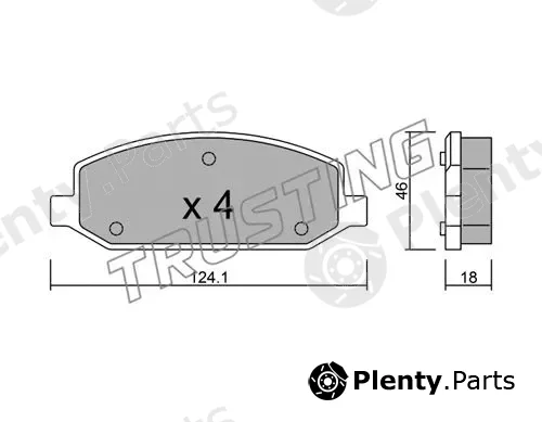 Trusting 989.0 — Brake Pad Set, disc brake