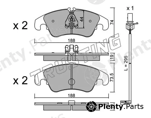 Trusting 791.0W — Brake Pad Set, disc brake