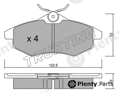 Trusting 337.0 — Brake Pad Set, disc brake