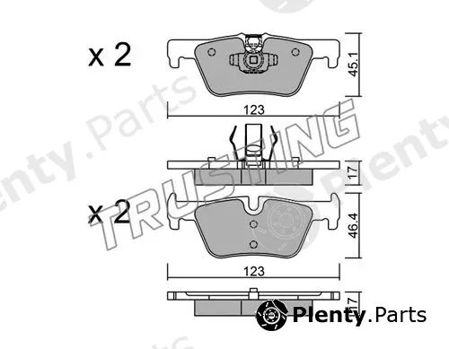 Trusting 978.0 — Brake Pad Set, disc brake