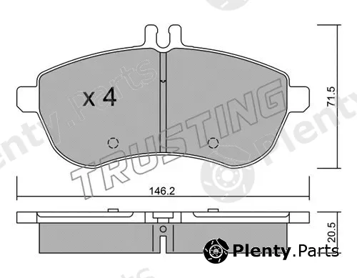 Trusting 681.0 — Brake Pad Set, disc brake