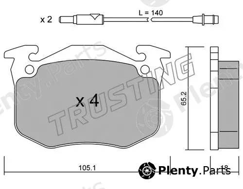Trusting 092.0 — Brake Pad Set, disc brake