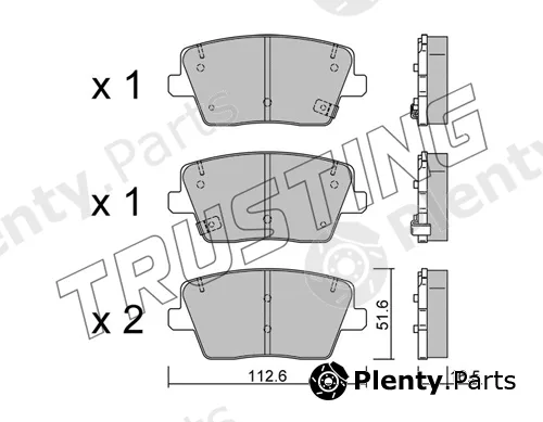 Trusting 1242.0 — Brake Pad Set, disc brake