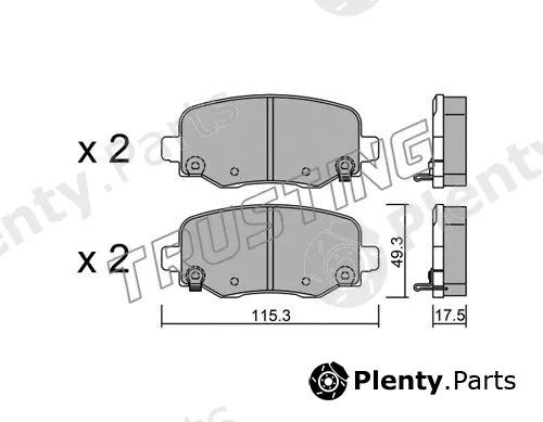 Trusting 1018.0 — Brake Pad Set, disc brake