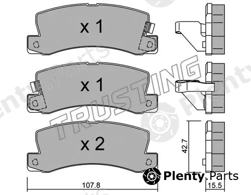 Trusting 164.0 — Brake Pad Set, disc brake